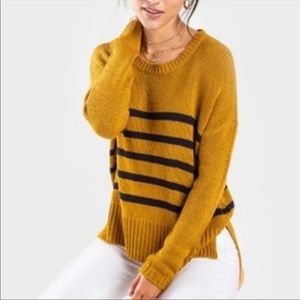 FRANCESCA’s Striped Scoop Neck Sweater
